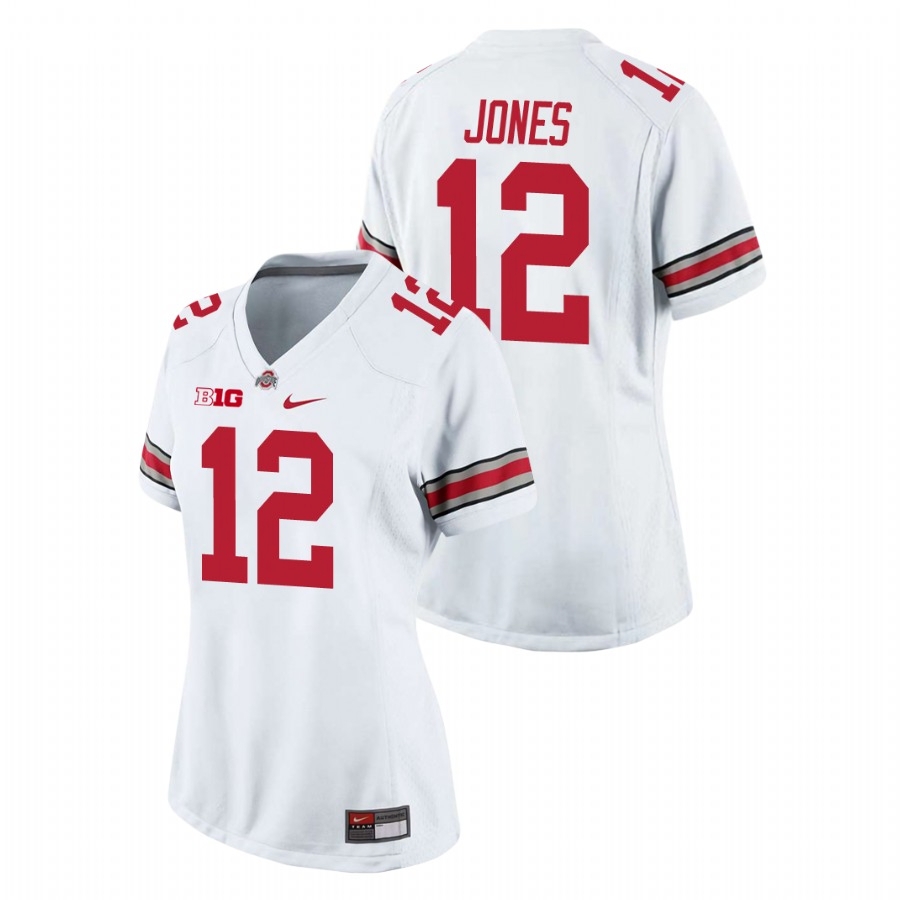Ohio State Buckeyes Women's NCAA Cardale Jones #12 White Game College Football Jersey OXY1549YX